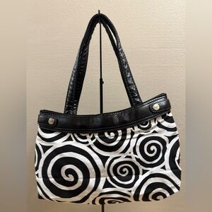Thirty-one Black and White Swirl Pattern Women's Bag